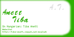 anett tiba business card